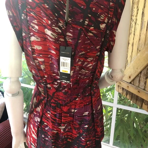BCBG Sexy sleeveless blouse red and black women’s top size small - Picture 8 of 8
